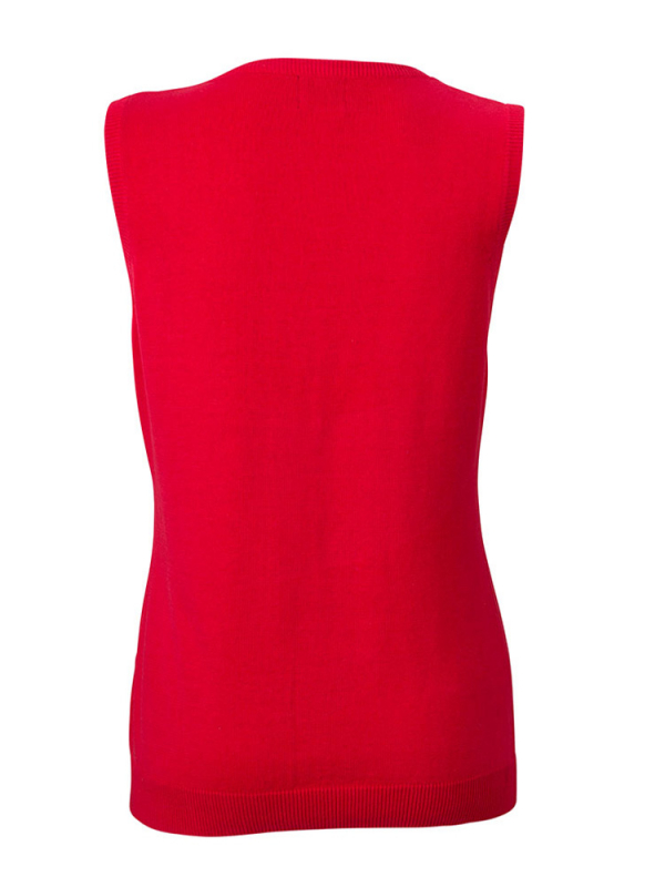 Damen V-Neck Pullunder Rot